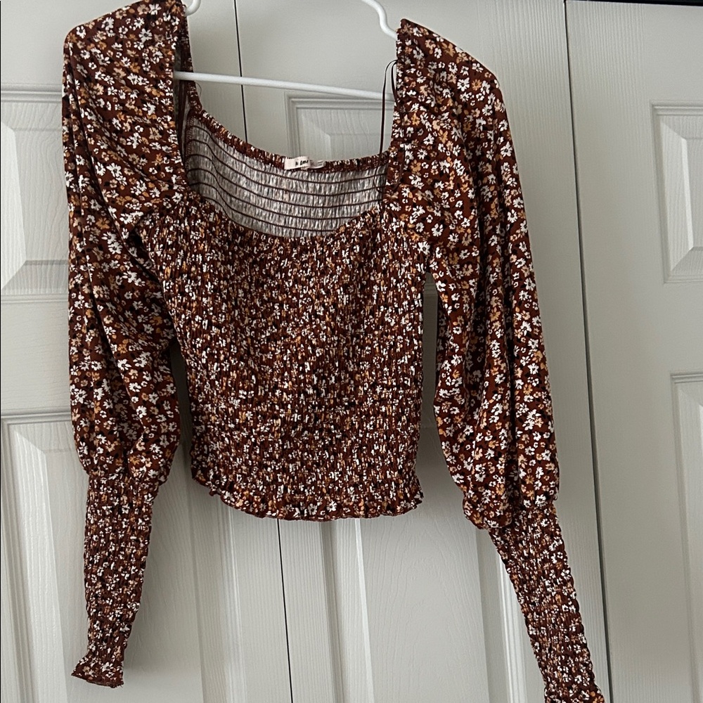 Floral Brown Women's Top